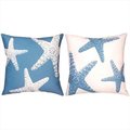 H2H Nautical Nonsense Starfish Climaweave Pillow Reversible 18 X 18 in. H214596